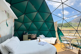 Soggiorno insolito di una notte con colazione in una cupola al Glamping Monte Velino in provincia de l'Aquila