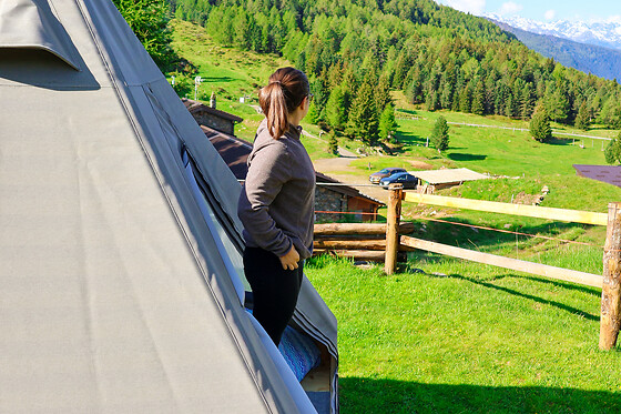 Soggiorno di una notte in Tenda Tipì presso Tipì Glamping Rifugio Antonioli in provincia di Sondrio