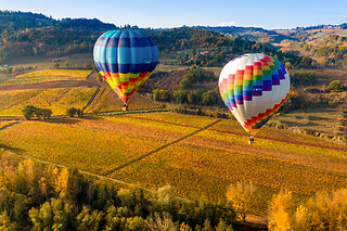 Volo in mongolfiera di un'ora nel Chianti e colazione tipica con Firenze Mongolfiere