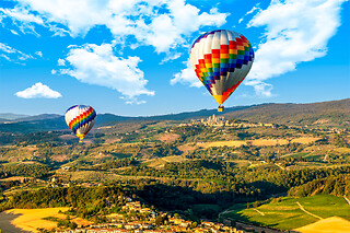 Volo in mongolfiera di un'ora nel Chianti e colazione tipica con Firenze Mongolfiere