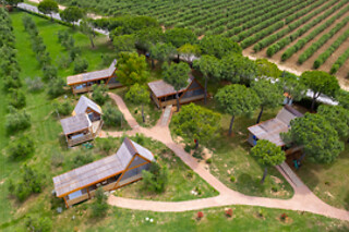 Soggiorno di una notte in tenda Glamping all'Agriturismo Gli Etruschi in provincia di Livorno
