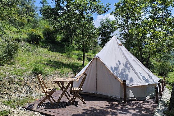 Soggiorno insolito di due notti in tenda all'agriturismo Tre Casali in provincia di Frosinone