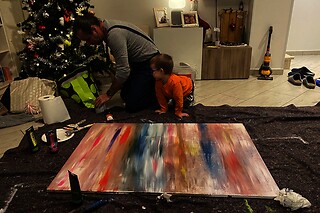Creazione di un'opera d'arte con Art@Home a Due Carrare in provincia di Padova