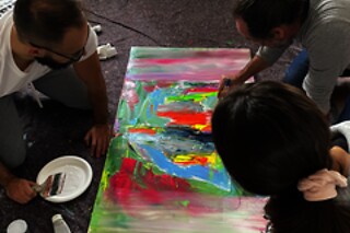 Creazione di un'opera d'arte con Art@Home a Due Carrare in provincia di Padova